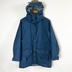L.L. Bean Maine Warden's Parka Winter Jacket Blue‎ Women's Size Medium Vintage